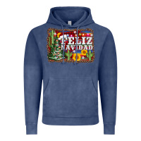 Vintage Denim feliz navidad Vintage Hoodie - AdoDesignShop