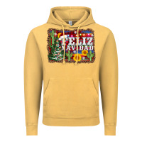 Vintage Mustard feliz navidad Vintage Hoodie - AdoDesignShop