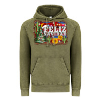 Vintage Olive feliz navidad Vintage Hoodie - AdoDesignShop