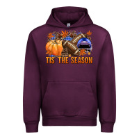 Mauve Wine tis the season football Urban Hoodie - NancyCooperArtShop