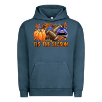 Pigment Midnight Navy tis the season football Urban Hoodie - NancyCooperArtShop