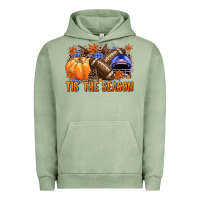 Pigment Oil Green tis the season football Urban Hoodie - NancyCooperArtShop