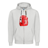 Dove Grey red bat backpack fa element Zipper Hoodie - FaDigitalArtStudio