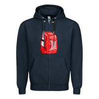 Navy red bat backpack fa element Zipper Hoodie - FaDigitalArtStudio