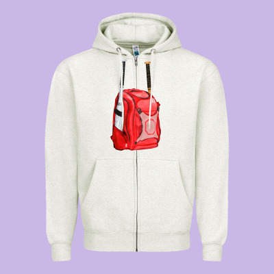 Red Bat Backpack Fa Element Zipper Hoodie Designed By Fadigitalartstudio