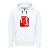 White red bat backpack fa element Zipper Hoodie - FaDigitalArtStudio