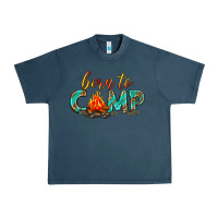 Midnight Navy born to camp Urban Heavy Tee - texasbilliewilder
