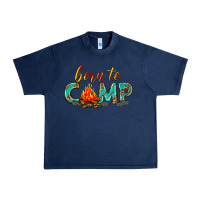 Navy born to camp Urban Heavy Tee - texasbilliewilder