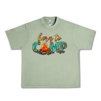 Oil Green born to camp Urban Heavy Tee - texasbilliewilder