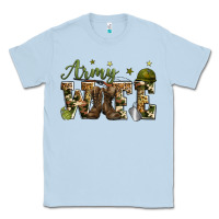 Dusty Blue army wife Classic Tee - Zillion Design Studio
