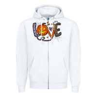 White love halloween Zipper Hoodie - CowhideDigitalArt
