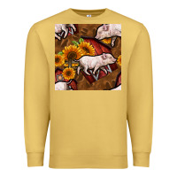 Antique Gold pig and barn Premium Sweatshirt - BundleAndBundleShop