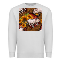 Dove Grey pig and barn Premium Sweatshirt - BundleAndBundleShop