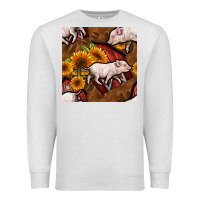 Oatmeal Heather pig and barn Premium Sweatshirt - BundleAndBundleShop