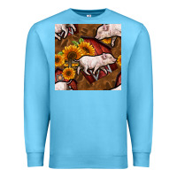 Ocean Blue pig and barn Premium Sweatshirt - BundleAndBundleShop