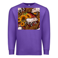 Purple pig and barn Premium Sweatshirt - BundleAndBundleShop