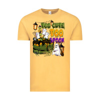Vintage Mustard too cute too spook Vintage Tee - BarkalooDesign