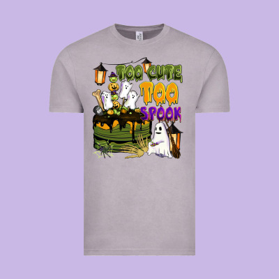 Too Cute Too Spook Vintage Tee Designed By Barkaloodesign