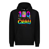 Black 100 days of cray cray Premium Hoodie - MaliasSmallBusiness