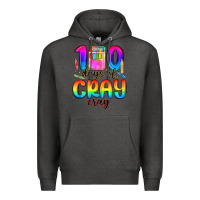 Charcoal Heather 100 days of cray cray Premium Hoodie - MaliasSmallBusiness