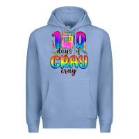 Colony Blue 100 days of cray cray Premium Hoodie - MaliasSmallBusiness