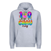 Heather Grey 100 days of cray cray Premium Hoodie - MaliasSmallBusiness
