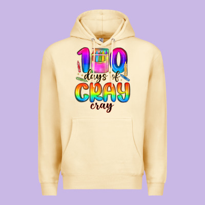 100 Days Of Cray Cray Premium Hoodie Designed By Maliassmallbusiness
