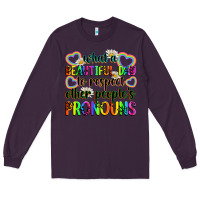 Plum what a beautiful day to respect other people's pro Long Sleeve Tee - Zillion Design Studio