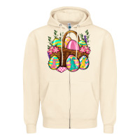 Sandshell Easter eggs with basket Easter Day Zipper Hoodie - Neo Western