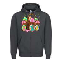 Smoke Easter eggs with basket Easter Day Zipper Hoodie - Neo Western