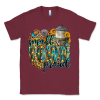 Burgundy small town proud Classic Tee - Zillion Design Studio