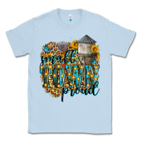 Dusty Blue small town proud Classic Tee - Zillion Design Studio