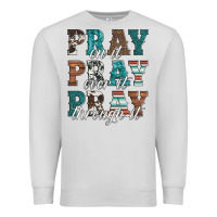 Dove Grey pray on it pray over it pray through it Premium Sweatshirt - Artiststas