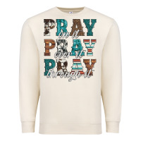 Sandshell pray on it pray over it pray through it Premium Sweatshirt - Artiststas
