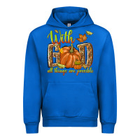 Cobalt with god all things are possible Urban Hoodie - NancyCooperArtShop