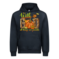 Navy with god all things are possible Urban Hoodie - NancyCooperArtShop