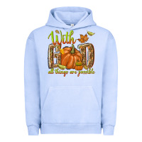 Pigment Grape Ice with god all things are possible Urban Hoodie - NancyCooperArtShop