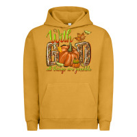 Pigment Peanut Butter with god all things are possible Urban Hoodie - NancyCooperArtShop