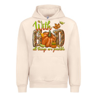 Sandshell with god all things are possible Urban Hoodie - NancyCooperArtShop