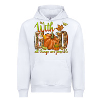 White with god all things are possible Urban Hoodie - NancyCooperArtShop