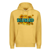Antique Gold glitter blessed with sunflowers Premium Hoodie - AdoDesignShop