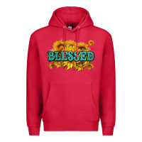 Cardinal glitter blessed with sunflowers Premium Hoodie - AdoDesignShop