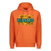 Carrot glitter blessed with sunflowers Premium Hoodie - AdoDesignShop