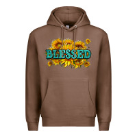 Chestnut glitter blessed with sunflowers Premium Hoodie - AdoDesignShop