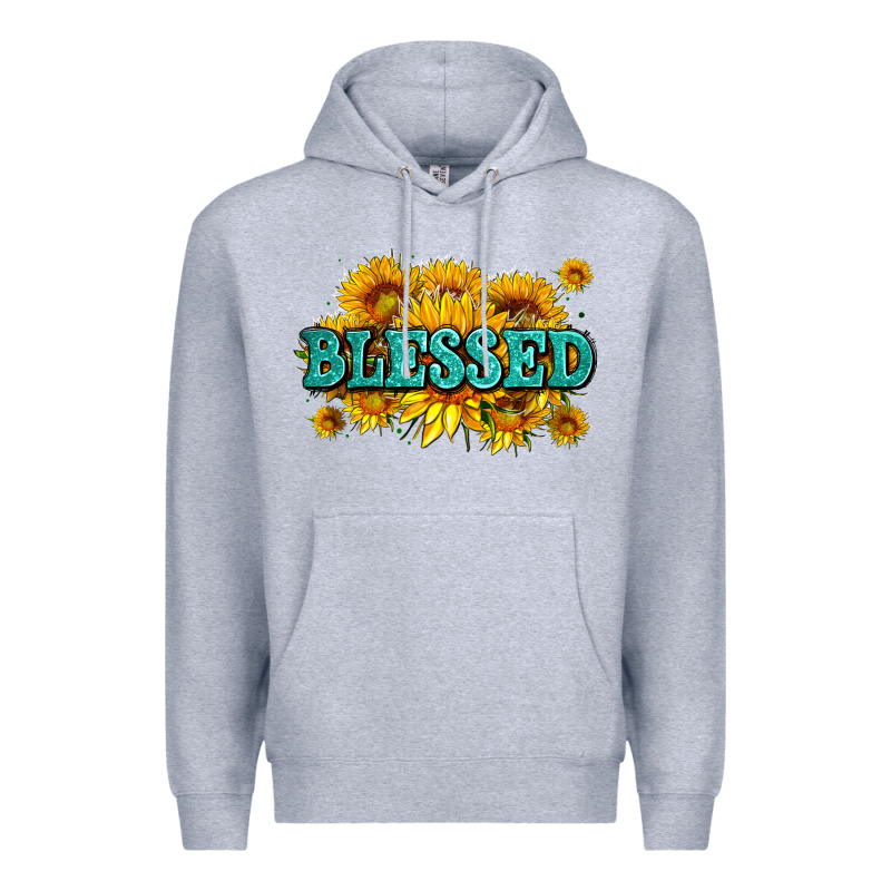 Glitter Blessed With Sunflowers Premium Hoodie by AdoDesignShop | Teevron