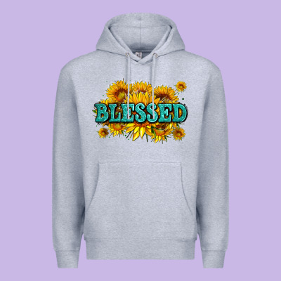 Glitter Blessed With Sunflowers Premium Hoodie Designed By Adodesignshop