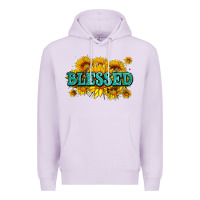 Lilac glitter blessed with sunflowers Premium Hoodie - AdoDesignShop