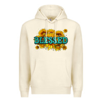 Sandshell glitter blessed with sunflowers Premium Hoodie - AdoDesignShop