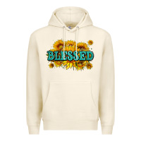 Tofu glitter blessed with sunflowers Premium Hoodie - AdoDesignShop