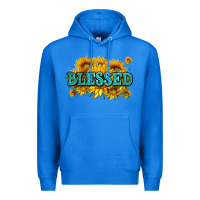 True Royal glitter blessed with sunflowers Premium Hoodie - AdoDesignShop